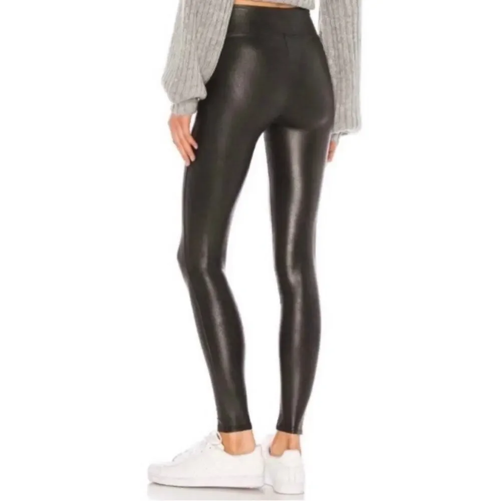 Spanx Black Faux Leather Leggings 1XL  Boho Minimalist Classic - Picture 10 of 15